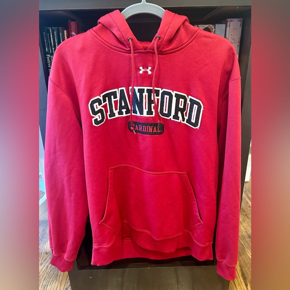 Under Armour Stanford Cardinal Embroidered Hoodie in Red